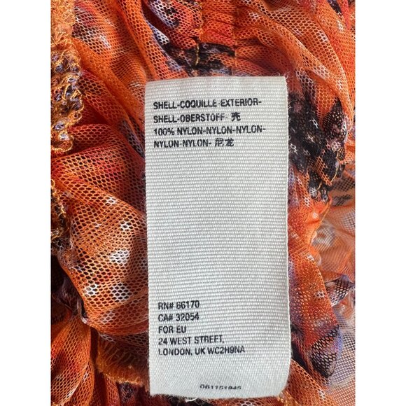 Free People Making Me Smile Floral Ruffle-Sleeve V-Neck Smocked Crop Top XS - Picture 5 of 14